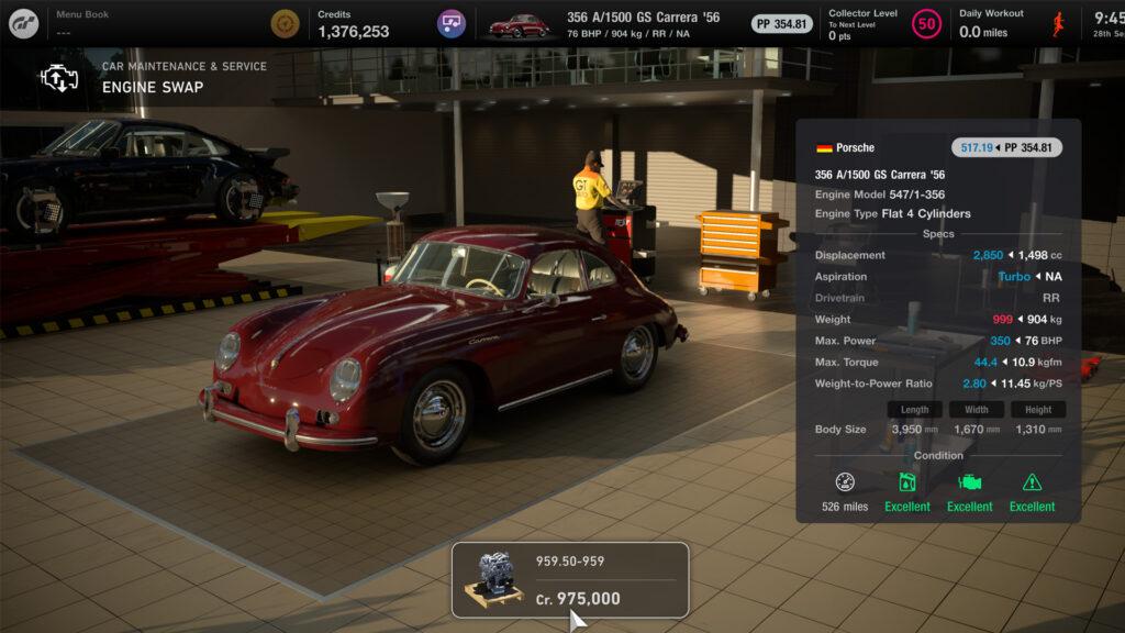 Gran Turismo 7 Porsche engine swap
