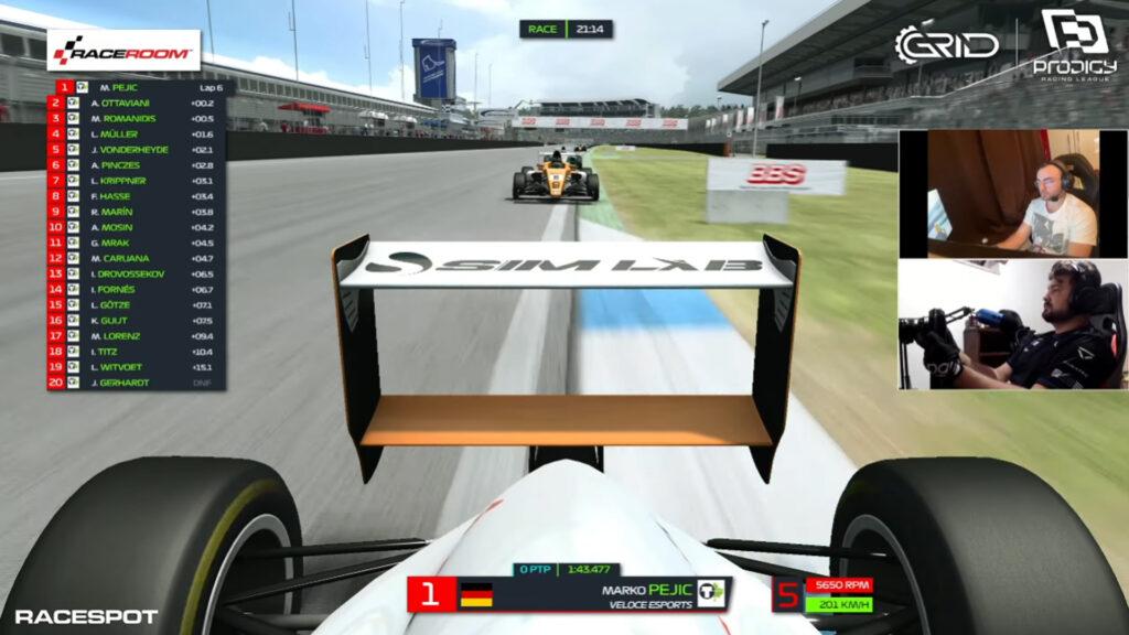 Marko Pejic vs Michael Romanidis, Racing Prodigy RaceRoom sim racing 2023