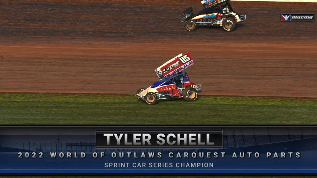 Tyler Schell 2022 World of Outlaws Sprint Car Series Champion iRacing