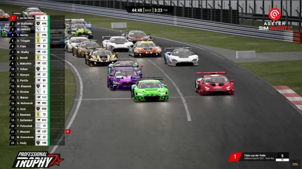 ADAC SimRacing Expo Professional Trophy 2023, round 3 race start