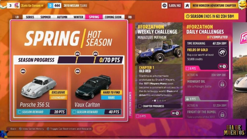 Forza Horizon 5 Día de Muertos update, spring rewards