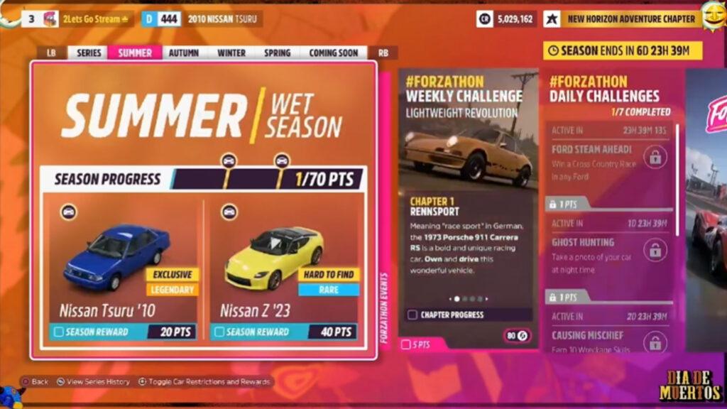 Forza Horizon 5 Día de Muertos update, summer rewards