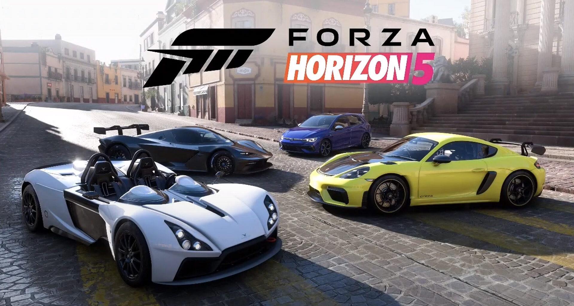Four new Forza Horizon 5 cars in Super Speed Car Park