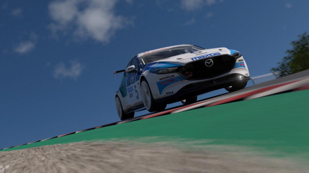 Gran Turismo 7 MAZDA 3 Gr4 race car, Laguna Seca