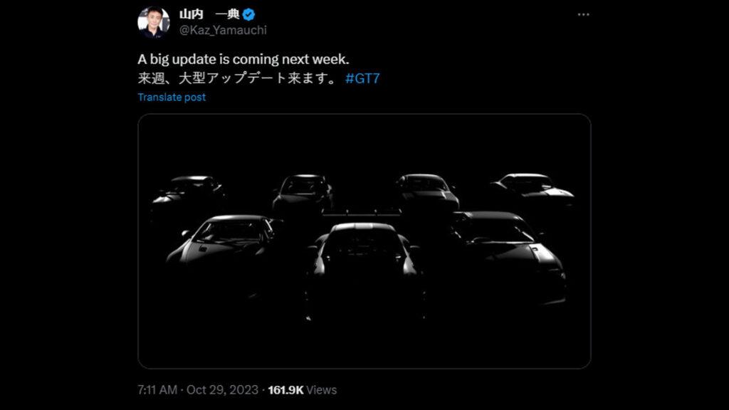 Gran Turismo 7 update teaser, October 2023, Kazunori Yamauchi