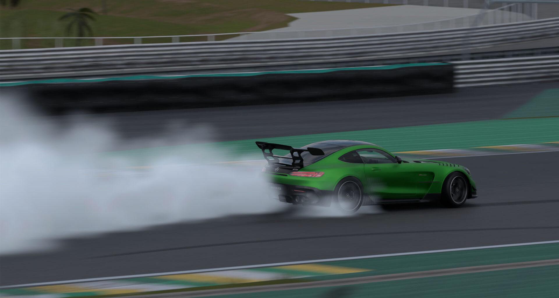 Gran Turismo 7's latest Lap Time Challenge pairs an AMG with Interlagos