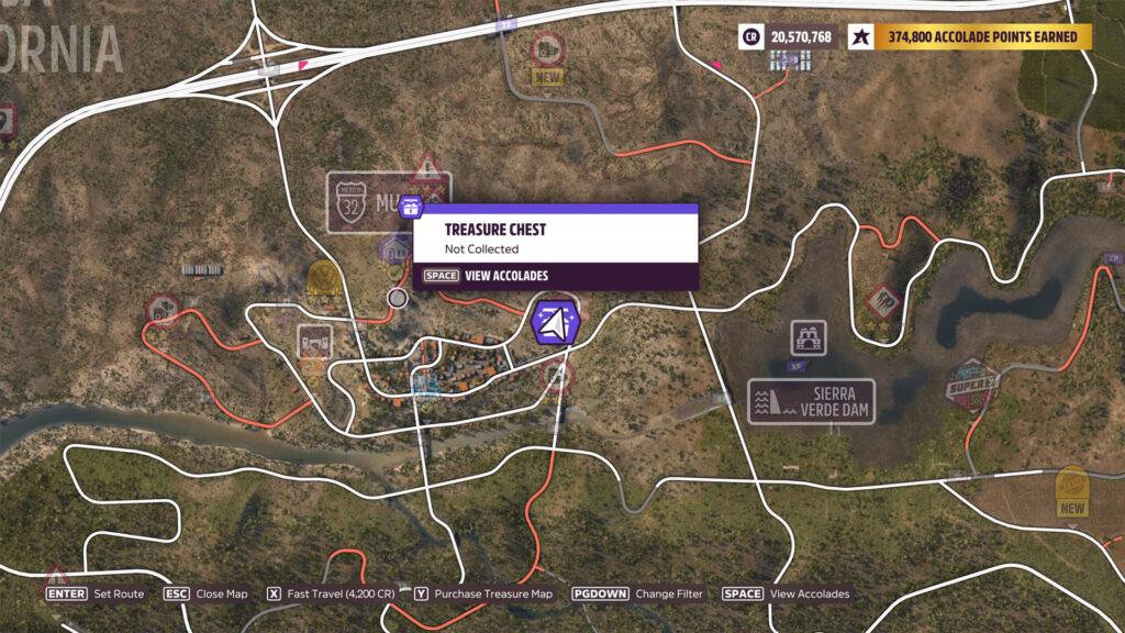 Sinking Your Teeth In Treasure Hunt in Forza Horizon 5 chest location