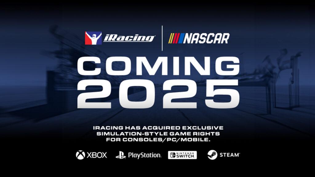 iRacing NASCAR 2025 video game rights pc console and mobile