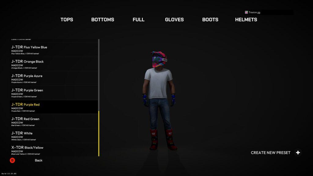 TrackDayR, rider customisation