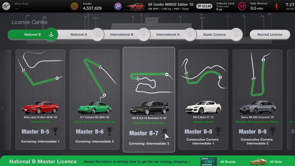 Gran Turismo 7 Spec II update - Master Licence Tests