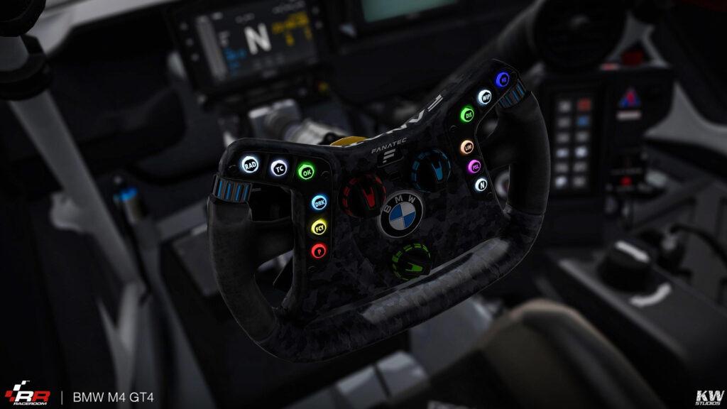 BMW M4 GT4 RaceRoom Fanatec Wheel Interior