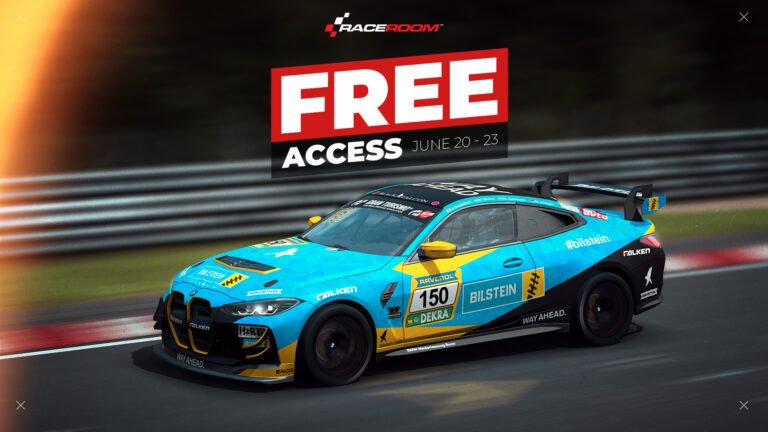 Play all of RaceRoom’s content for free, 20th-23rd June