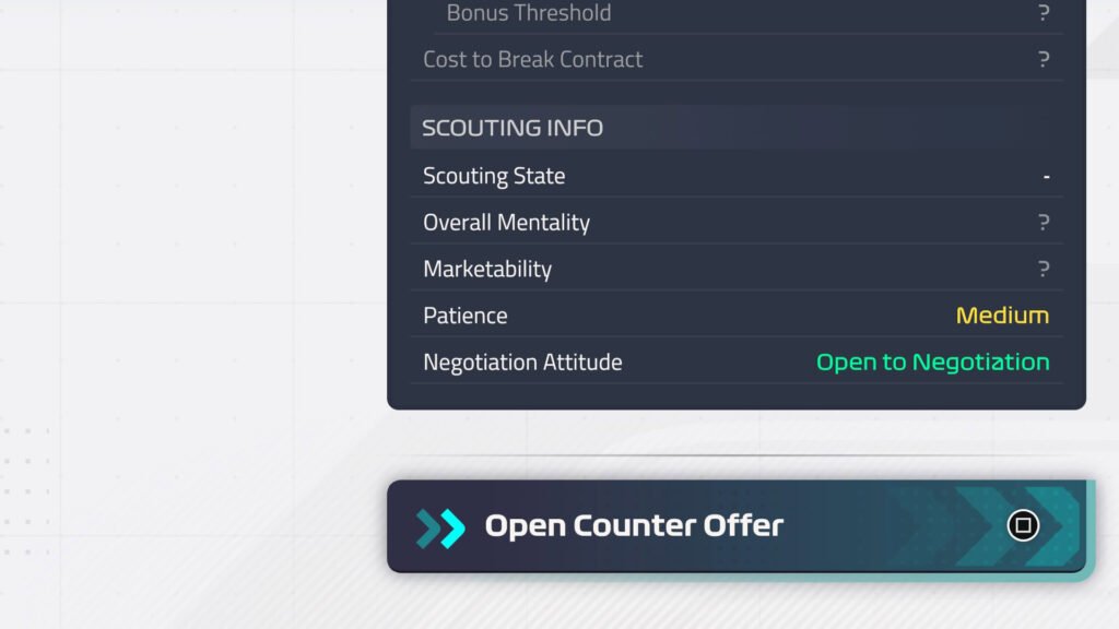 F1 Manager 2024 counter offer