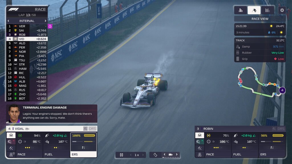 F1 Manager 2024's improved mechanical failures showcased ahead of release