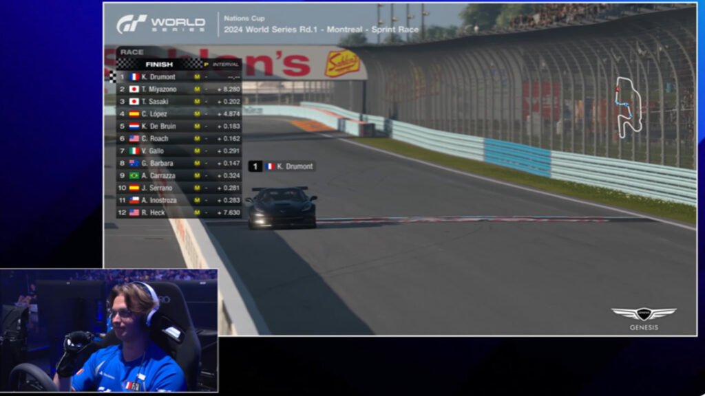 Kylian Drumont wins Gran Turismo World Series Nations Cup 2024 Round 1 sprint race