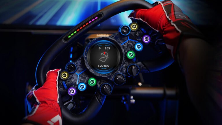 The Moza Vision GS is a sim racing wheel from the future