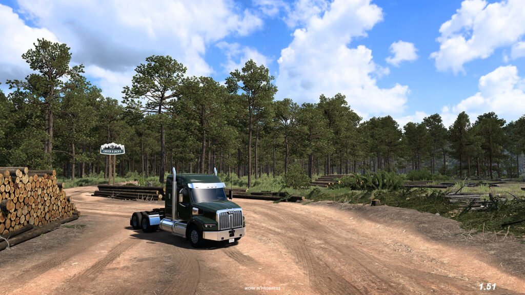 American Truck Simulator Vegetación de árboles de Texas