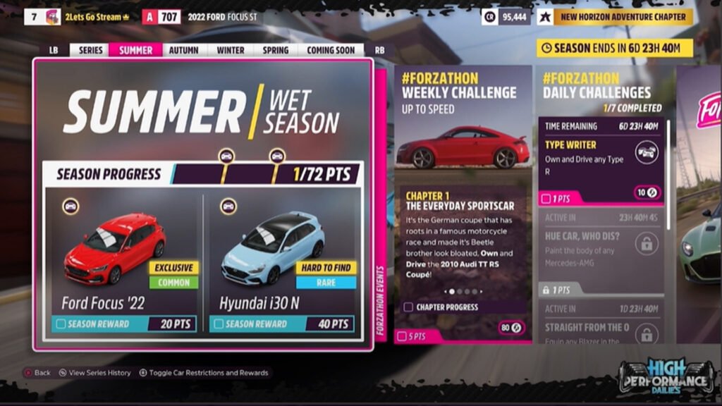 Temporada de lluvias de verano con las pruebas diarias de alto rendimiento de Forza Horizon 5