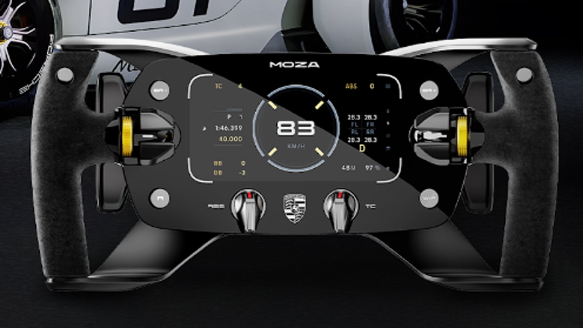 Porsche and Moza have created a sim racing replica Mission R wheel ...