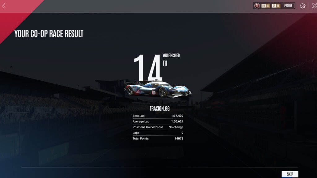 Le Mans Ultimate Co-Op result