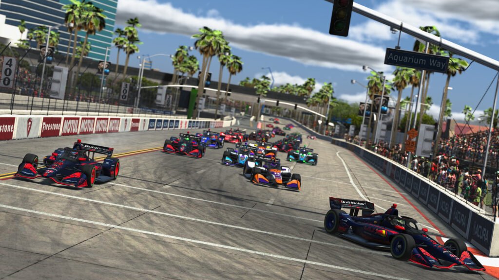 IndyCar iRacing Pro Series - Florian Lebigre misses the first corner 02