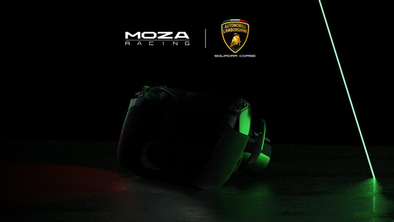MOZA announces mysterious new Lamborghini sim steering wheel