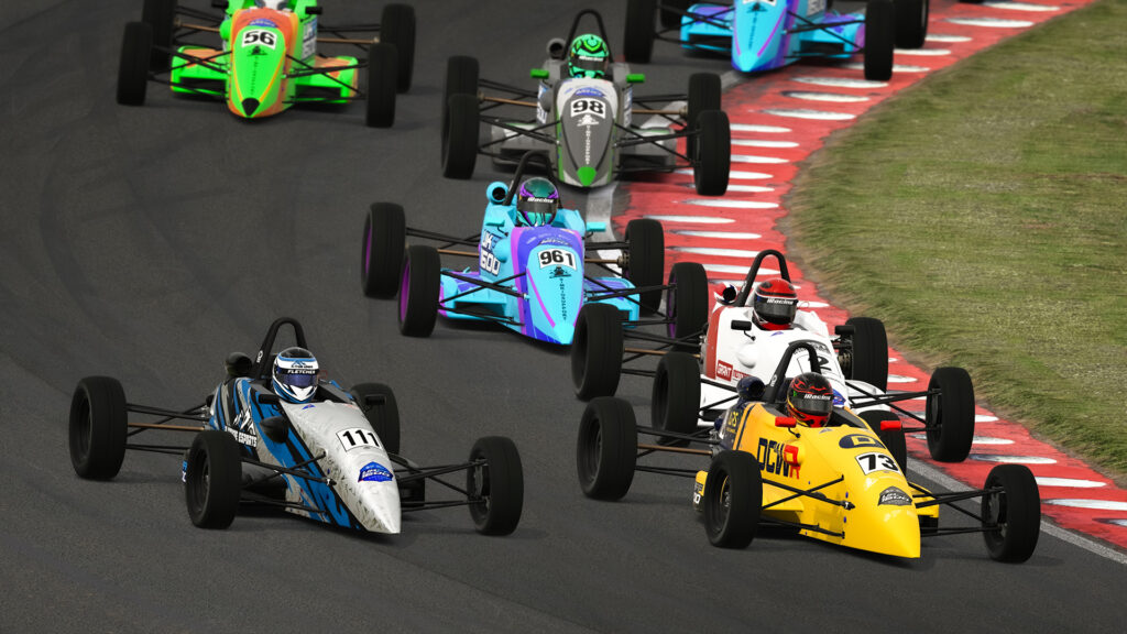 iRacing, FF1600 Ray, Oulton Park, FIA F4, Henry Moore and Graham Carroll maintained their close battle for the 2024 British F4 Esports Championship at Oulton Park, once again emerging as top points scorers from Round 4.