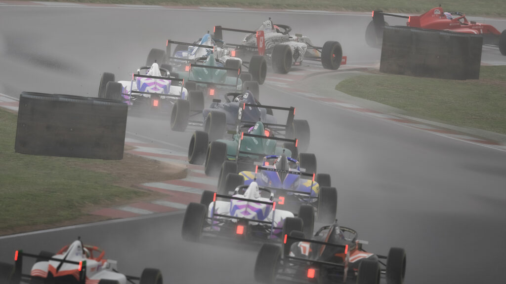 iRacing, FF1600 Ray, Oulton Park, FIA F4, Henry Moore and Graham Carroll maintained their close battle for the 2024 British F4 Esports Championship at Oulton Park, once again emerging as top points scorers from Round 4.