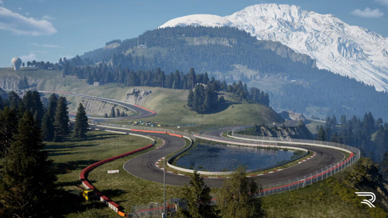 Rennsport update adds Aston GT3 and Swiss Alps community mod track