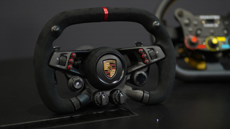 This is the Fanatec CSL Elite Steering Wheel Porsche Vision Gran Turismo