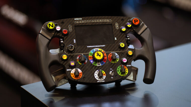 Thrustmaster SF1000 F1 wheel quick release upgrade at ADAC SimRacing Expo 2024