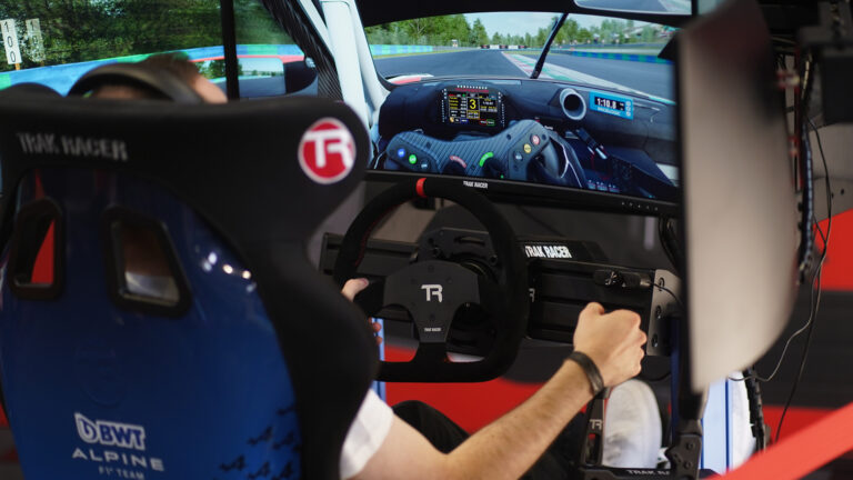 Trak Racer prototype shifter, wheel and wheel base in use
