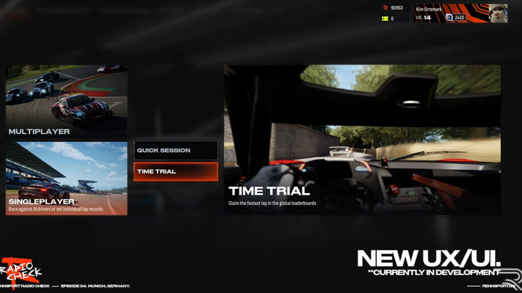 Rennsport new user interface December 2024