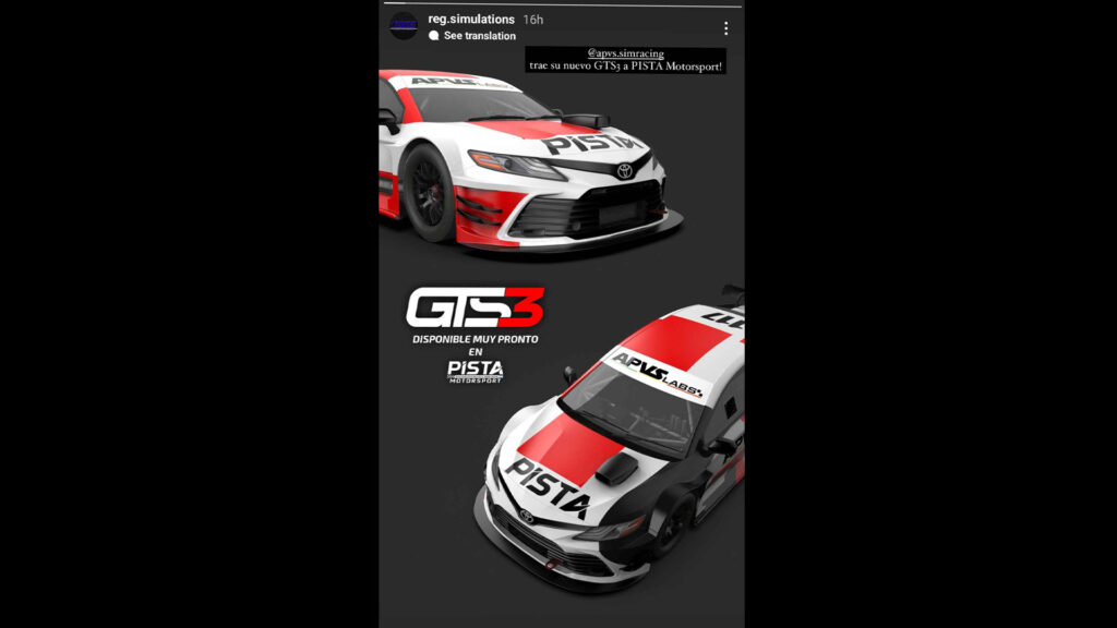 New Toyota touring car coming to PISTA Motorsport