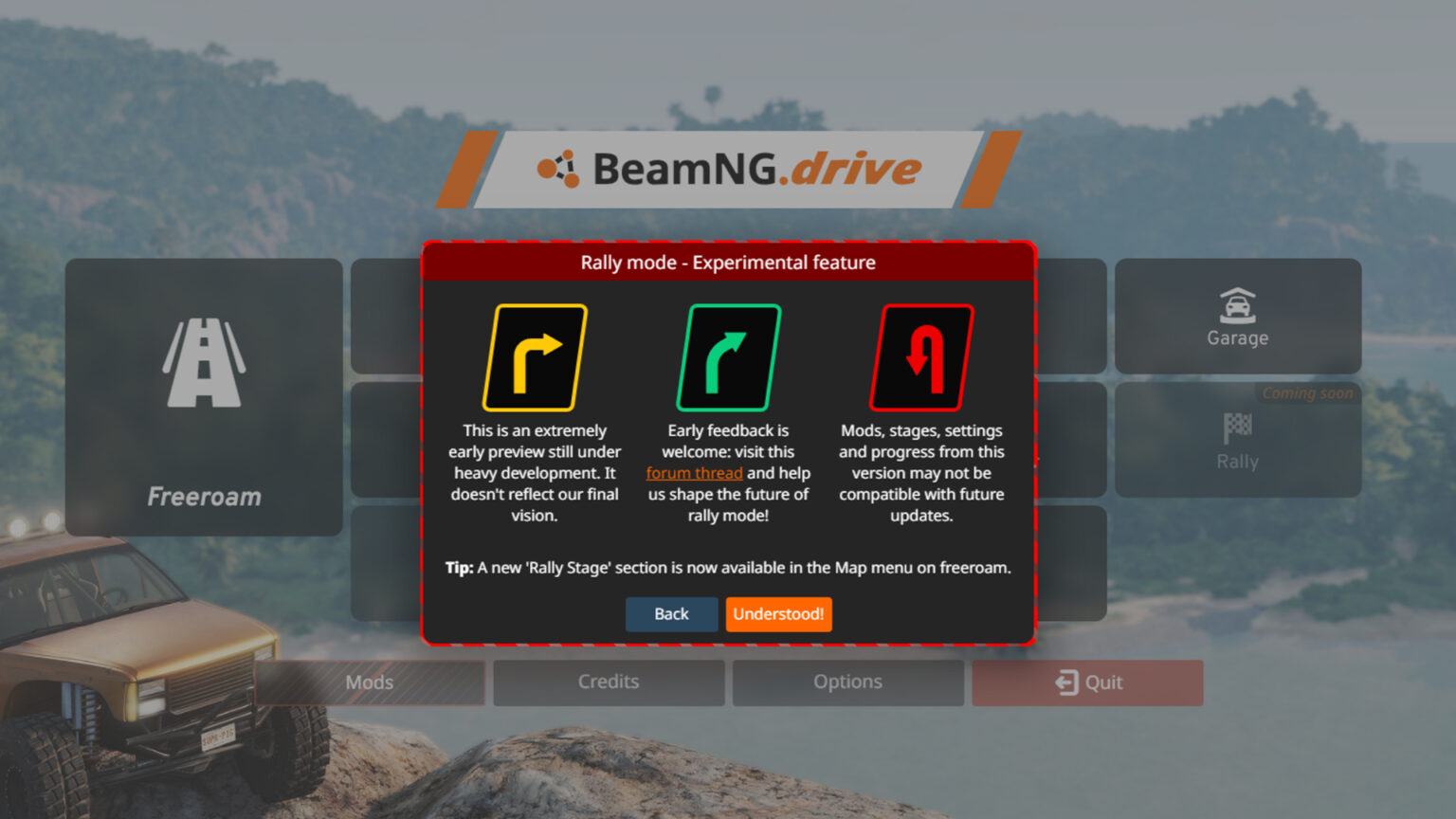 Questionable Racing Beamng BeamNG teases possible rally mode enhancements | Traxion