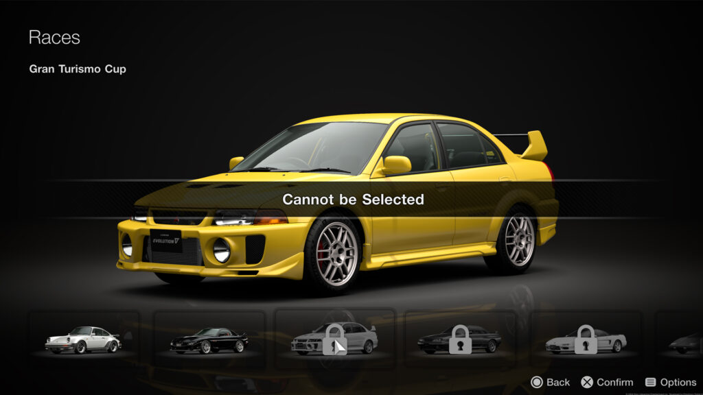 My First Gran Turismo locked car