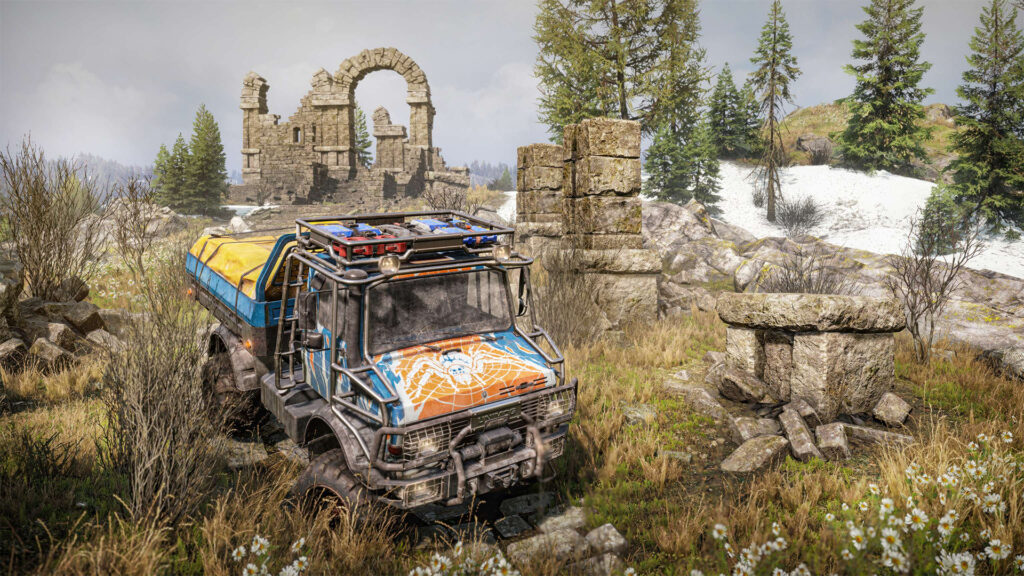Unimog truck and snowy map available in new Expeditions: A MudRunner Game update