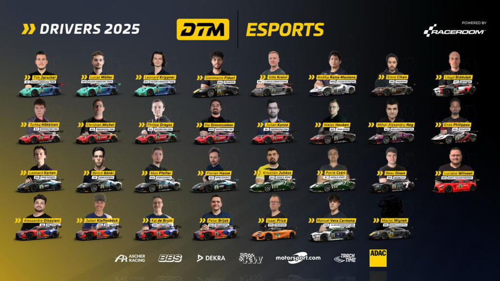 DTM Esports 2025 drivers