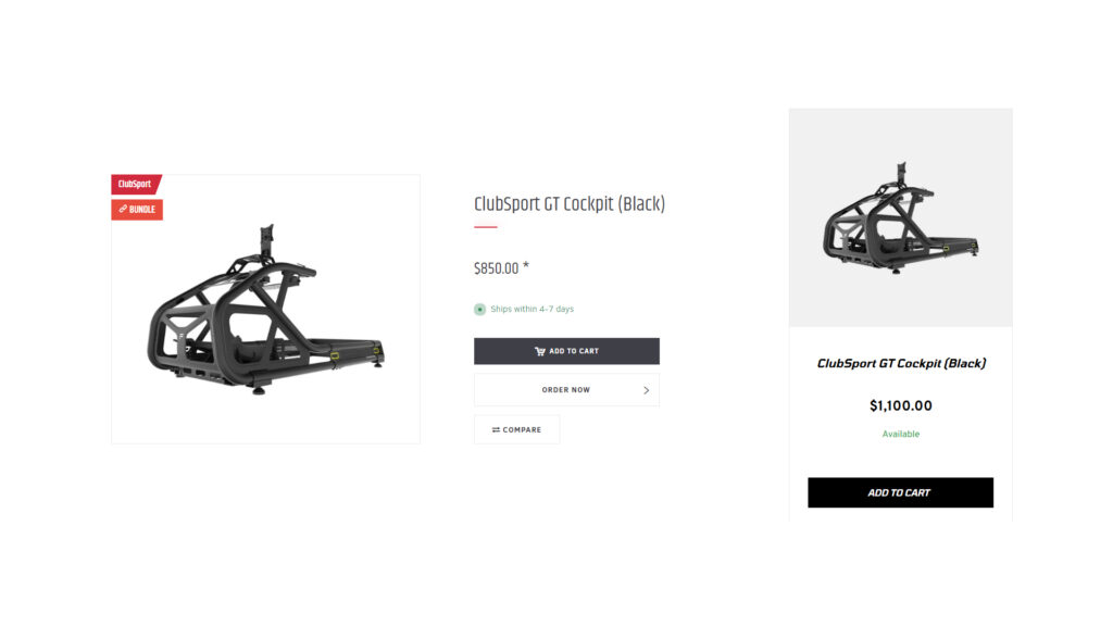 Fanatec Clubsport GT Cockpit price increase 2025 tariff