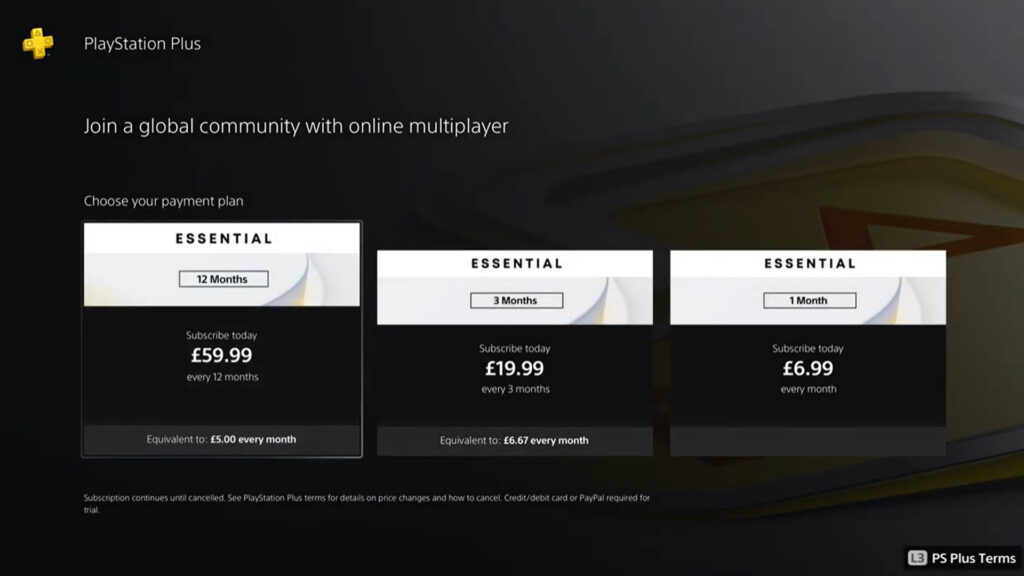 PlayStation Plus PS pricing and tiers