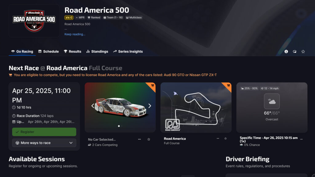 iRacing Road America 500 04