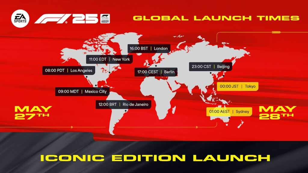 F1 25 iconic edition launch time