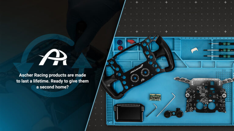 Save with Ascher Racings official used sim equipment programme