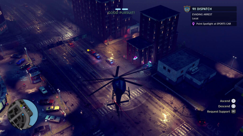 The Precinct review screenshot helicopter