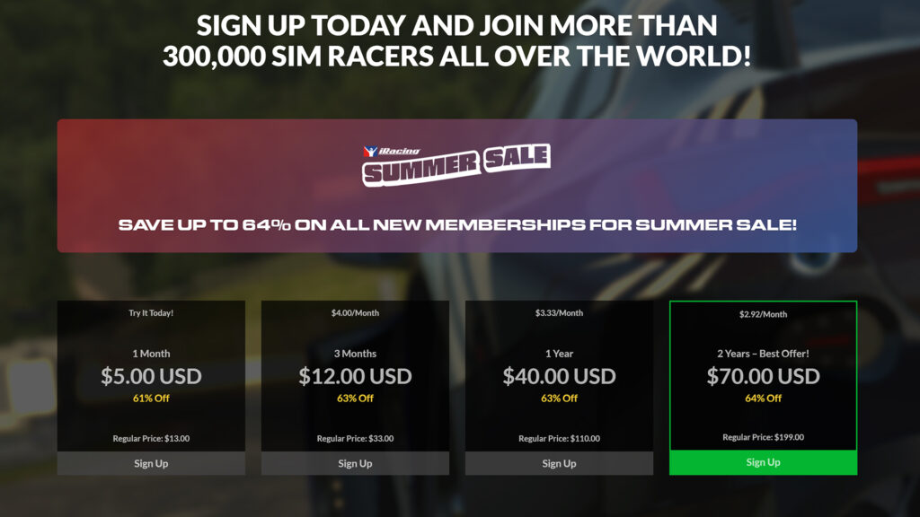 iRacing’s Summer Sale is offering huge discounts, but there’s a catch