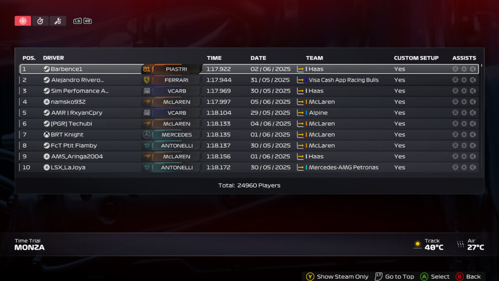 F1 25 setup guide