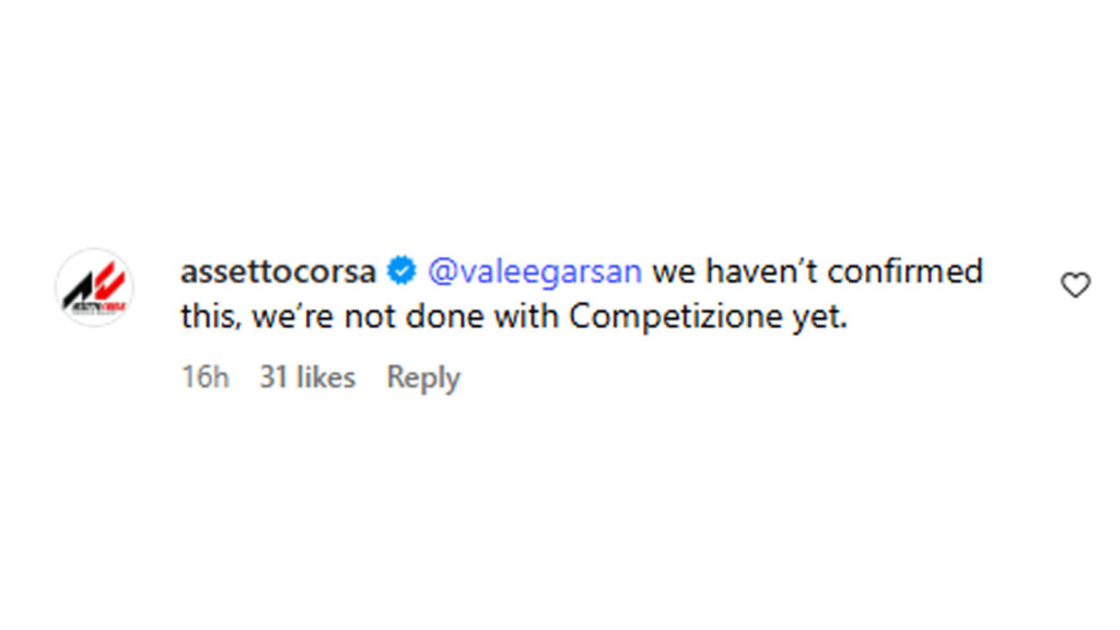 Assetto Competizione not dead