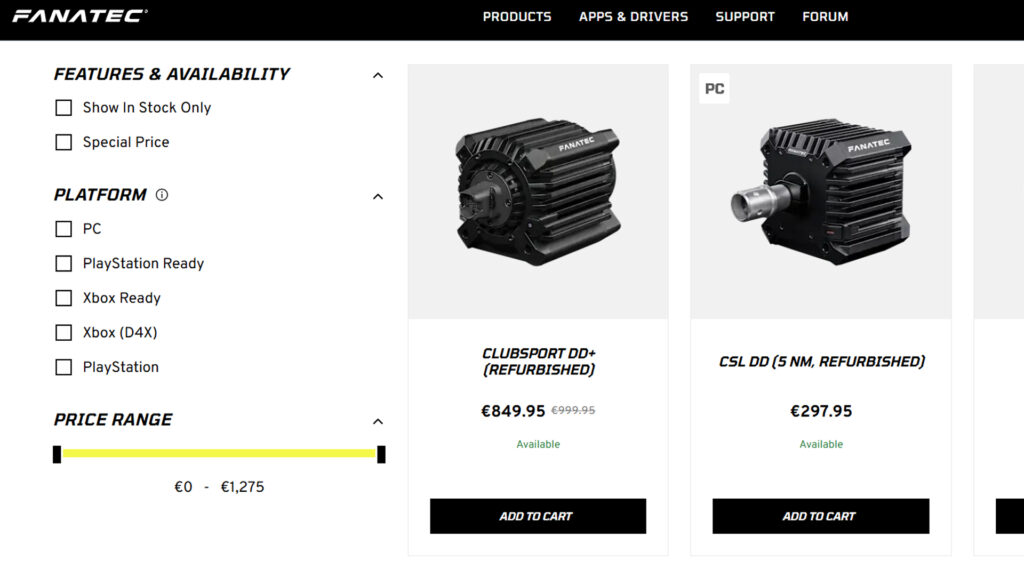 Fanatec certified refurbished