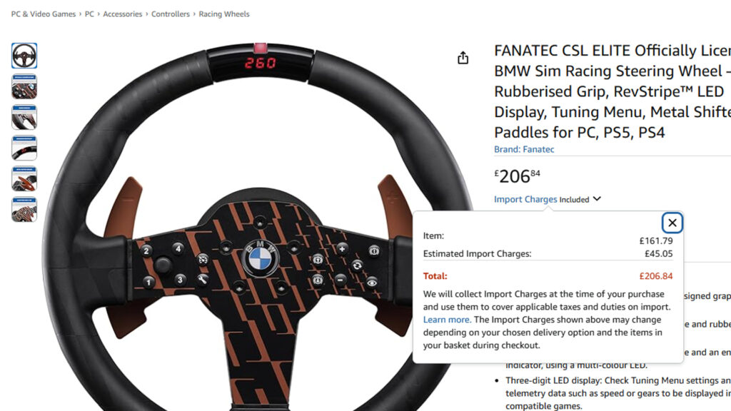 Fanatec wheel amazom