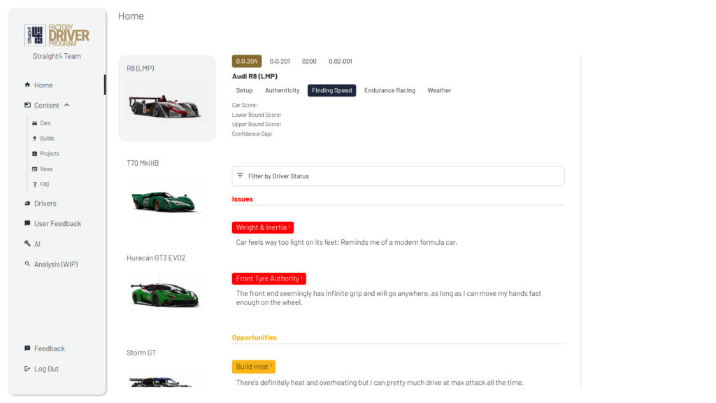Project Motor Racing Factory Driver Program 01